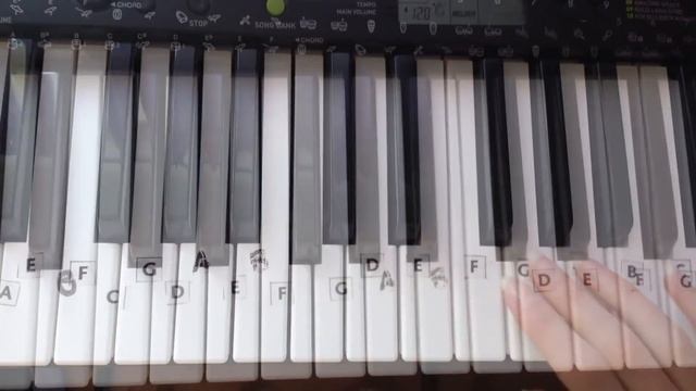 Twinkle Twinkle Little Star - Step by Step Keyboard Tutorial For Beginners смотреть онлайн