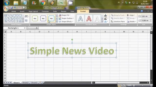 Cara Membuat WordArt di Microsoft Excel 2007 смотреть онлайн