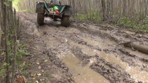 Каракат,строю гараж,каракат вездеход в лесу,заготовка бревна
