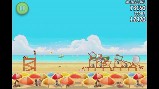 Angry Birds Rio theme Beach Volley 5-8 level 3 Stars Walkthrough video gameplay iphone 4 tutorial смотреть онлайн