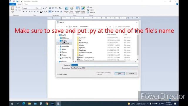 How to write and run python code in WordPad (turtorial) смотреть онлайн