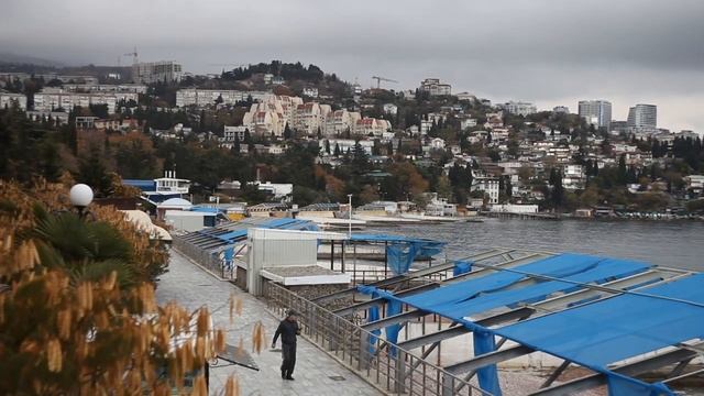 Гурзуф, пустынные ноябрьские пляжи, 11.11.22 смотреть онлайн