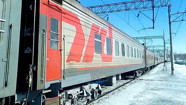23.02.2018. ('Кирпич' с Забайкальской ЖД). 'ЭП1-024' с ПДС №086В, 'Махачкала - Москва'. смотреть онлайн
