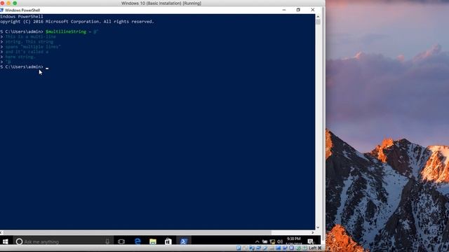 Create a Multiline String - PowerShell Recipe смотреть онлайн
