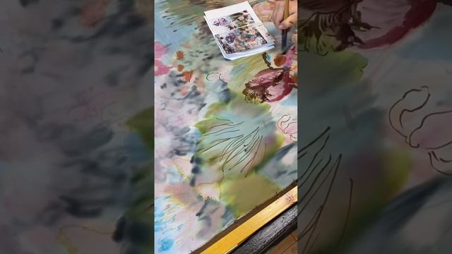 Двумя руками одновременно ? #батик #теплыйветер #какнарисоватькартину