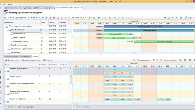 T-FLEX DOCs Управление проектами. Ввод фактических ресурсов смотреть онлайн