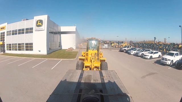 PULLING A DOUBLE DROP TRAILER | rear cab view смотреть онлайн
