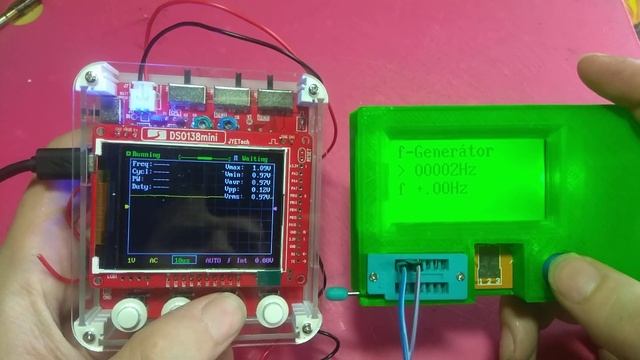 LCR-T4 tester/generator and JYE Tech DSO138 Mini Aliexpress digital oscilloscope смотреть онлайн