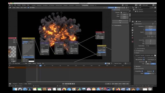 Blender 3d Explosion Compositing: VFX Node Breakdown смотреть онлайн