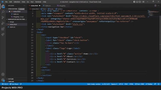 Sticky Navbar On Scroll CSS смотреть онлайн