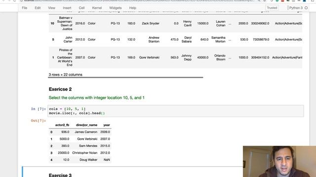 Exercise Solutions - Selecting Subsets of Data from DataFrames with iloc смотреть онлайн