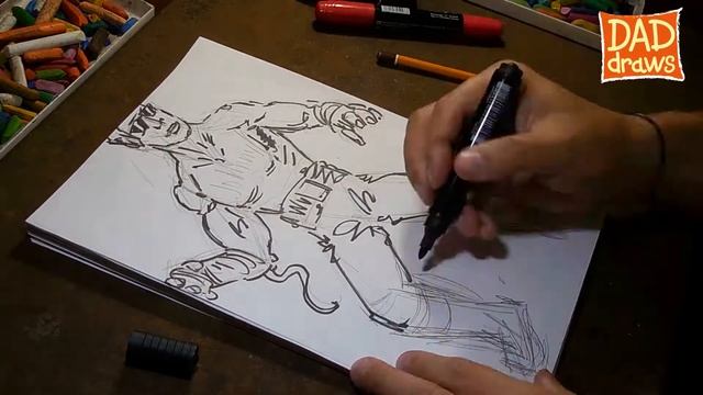 How to draw Johnny Cage from Mortal Kombat смотреть онлайн