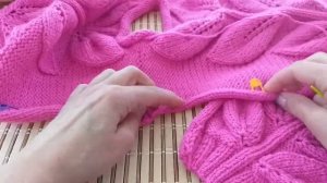 Костюмчик  С БОЛЬШИМИ ЛИСТЬЯМИ на девочку от 1,5 до 2 лет ЧАСТЬ 2. Вяжем  и пришиваем рукава.