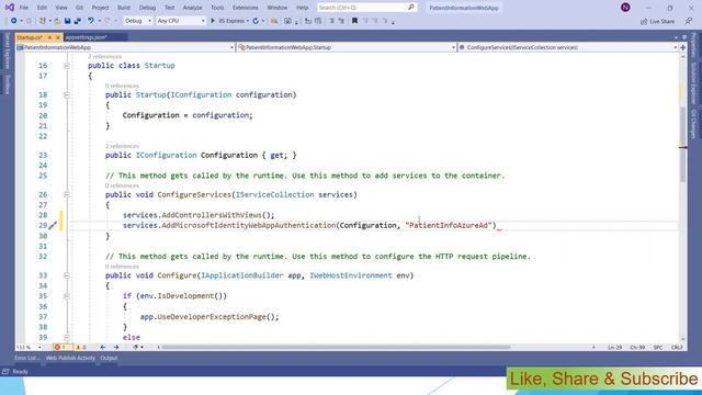 Asp.Net Core Web Application Azure Active Directory (Azure AD) Authentication смотреть онлайн