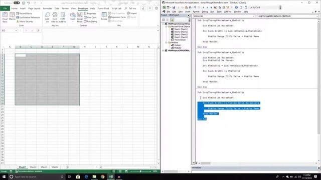 Looping Through Worksheets In VBA смотреть онлайн
