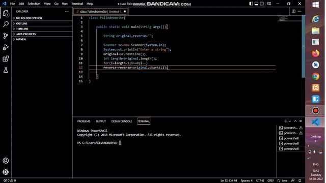 Java Program to Check Whether Entered String is Palindrome or not смотреть онлайн