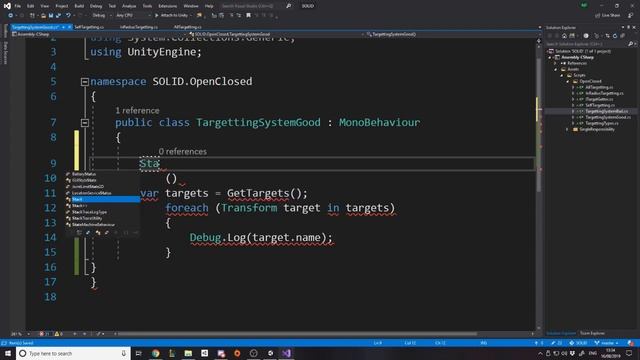 S.O.L.I.D Design Patterns - Unity - Open Closed Principle смотреть онлайн