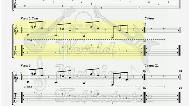 Curse L A L GUITAR TAB смотреть онлайн