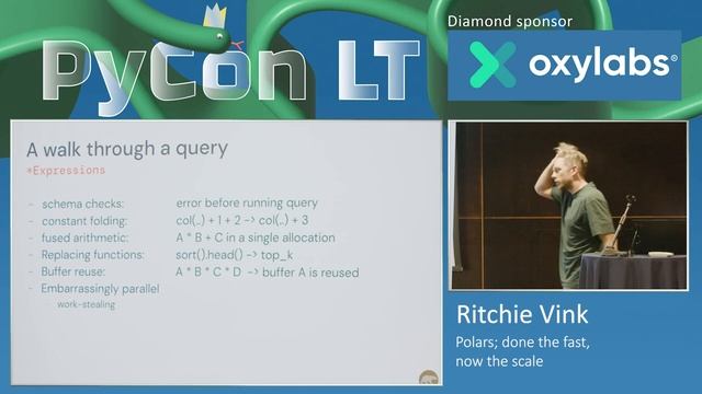 Ritchie Vink Polars; done the fast, now the scale PyCon 2023 смотреть онлайн