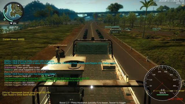 More Just Cause 2 Multiplayer Mod Boost Spamming. смотреть онлайн