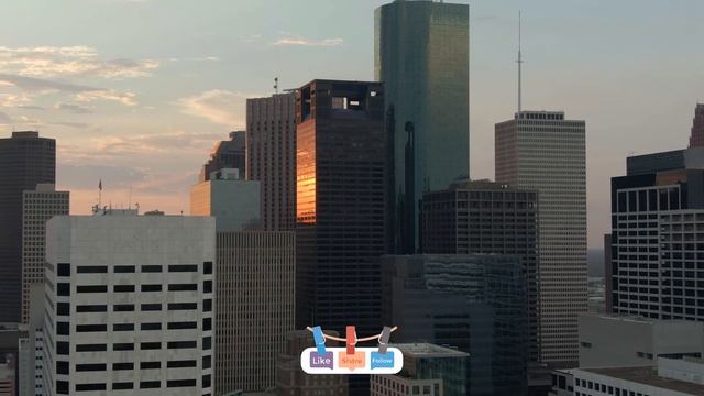 One Hour Relaxation - Aerial Houston - 4K Drone Footage смотреть онлайн
