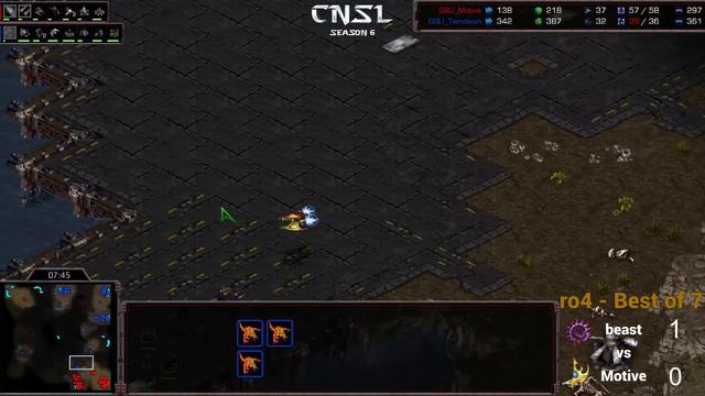 StarCraft 1: Are Scourge Brave? - beast vs Motive G2 | CNSL 6 смотреть онлайн