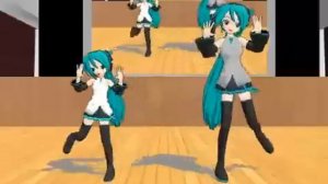 Chibi Miku & Miku Hatsune dance- Love and joy