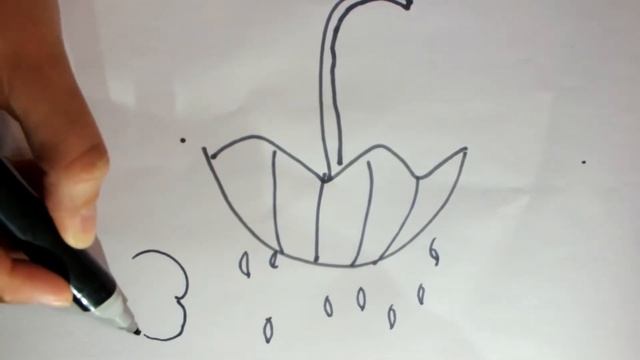 drawing painting Рисование домик зонтик смотреть онлайн