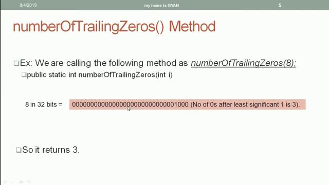 Wrapper Classes in Java | #38 | numberOfTrailingZeros() Method of Integer and Long Wrapper Classes смотреть онлайн