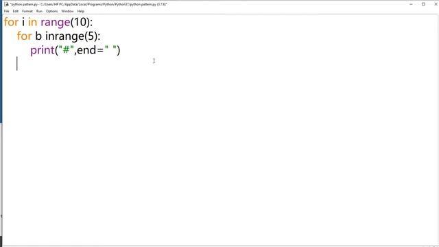 Python Pattern Program -Printing"#" in rectangular shape смотреть онлайн