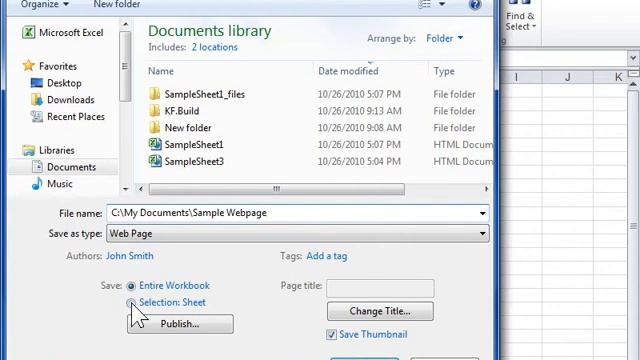 Excel 2010 Put a Worksheet on a Web Page смотреть онлайн