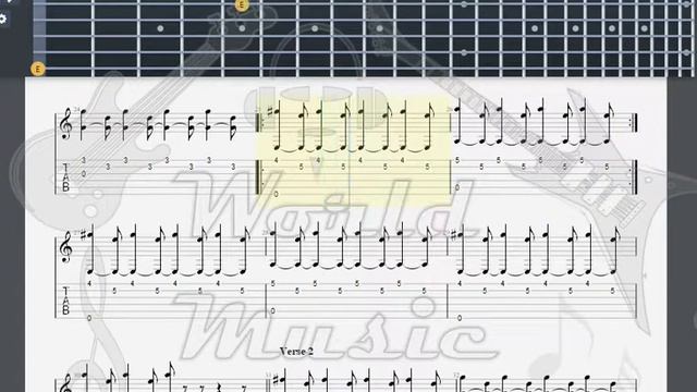 Green Day All By Myself GUITAR TAB смотреть онлайн
