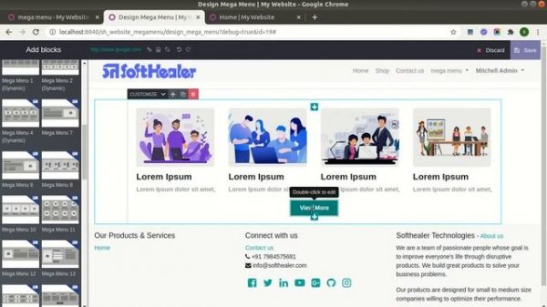 Website Static Mega-Menu Odoo