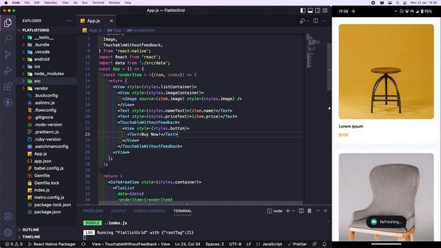 React Native FlatList Grid or FlatList Columns With Reveal Animation Using Moti смотреть онлайн