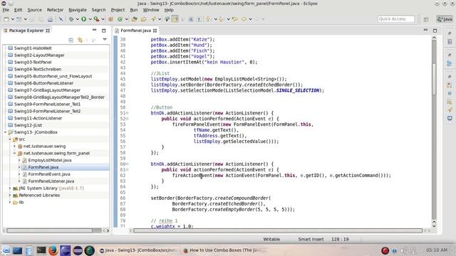 Swing13 JComboBox смотреть онлайн