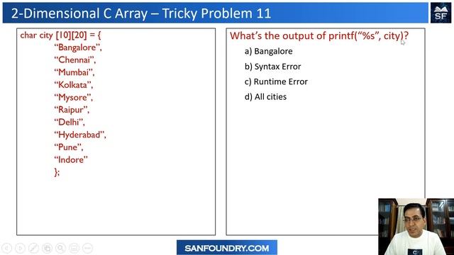 2-Dimensional Arrays in C (8+ Tricky Problem) | Sanfoundry смотреть онлайн