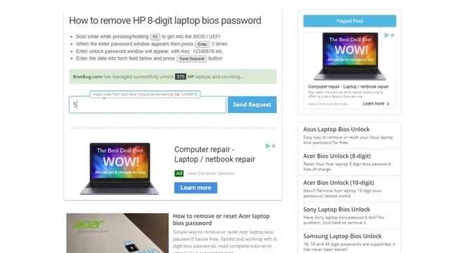 How to reset or remove HP 15-e series bios password for free - Tested Working смотреть онлайн