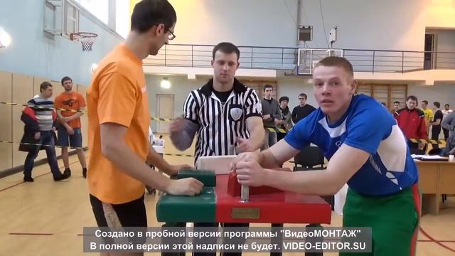 Баулин - Масловский Рождественский турнир по армрестлингу 2014