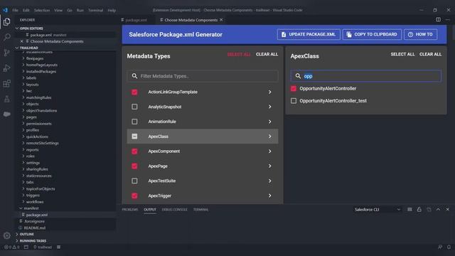 How to use Salesforce Package.xml Generator Extension for VS Code смотреть онлайн