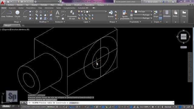 Autocad - Círculos en isométrico. Dibujar pieza con elipses isométricas. Tutorial en español HD смотреть онлайн