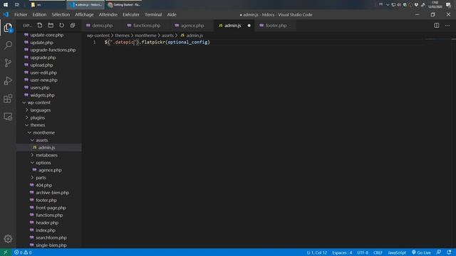 Créer un thème WordPress : Chapitre 19, CSS et JS dans l'administration смотреть онлайн