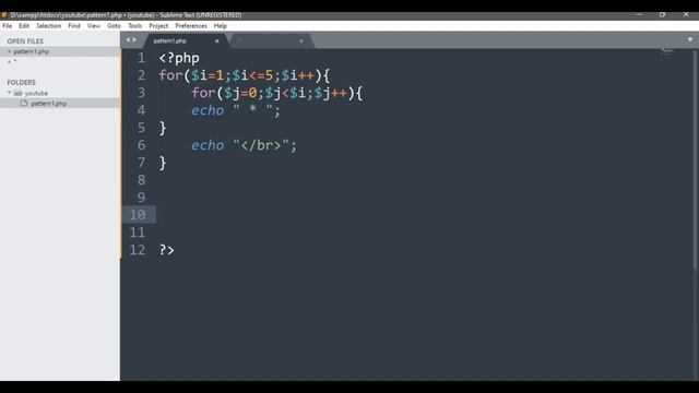 Pattern program in php | part-1 смотреть онлайн