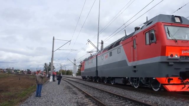 Парад Поезд ЭКСПО 1520»ЭП20,ГТ1, 2ЭС10, 2ЭС6, ЭП2к, 2ЭС4к, УАЗ Патриот смотреть онлайн