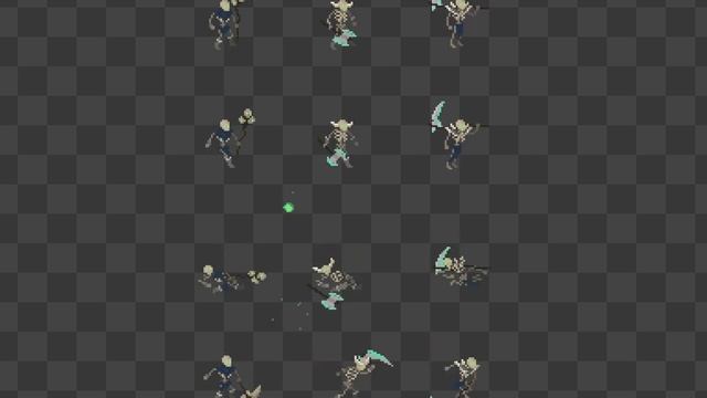 Skeleton 2 - Top Down Pixel Art Character Game Assets смотреть онлайн