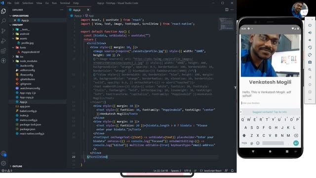 React Native Crash Course Part-4 Basic Components Continued in Telugu #VenkateshMogili #WebGuru смотреть онлайн