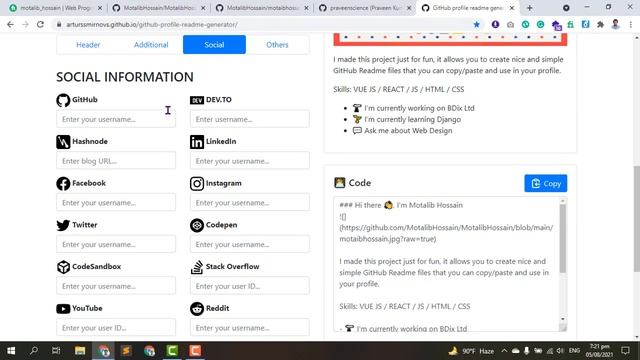 How to design a awesome GitHub profile readme in bangla-2021 смотреть онлайн