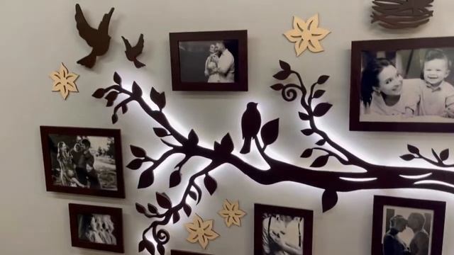 Сімейне дерево, рамки для фото, фотографій з підсвічуванням «Family Tree Led» 9 рамок / Фоторамка смотреть онлайн