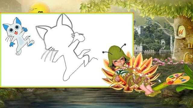 Как нарисовать котёнка. смотреть онлайн