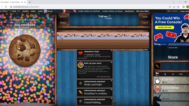 97 Cookies   Cookie Clicker   Google Chrome 2023 02 14 09 17 02