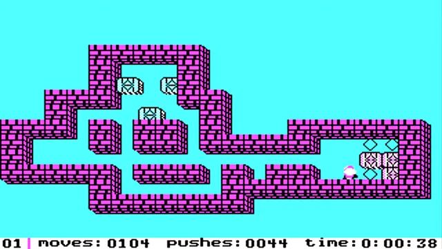 IBM PC - Sokoban Solution - Level 1 смотреть онлайн